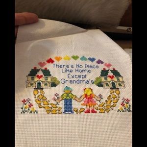 🏠 No Place Like Grandma’s completed cross  stitch